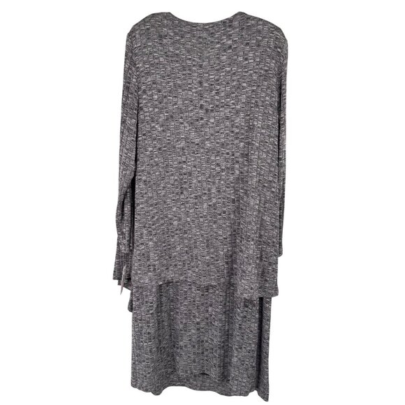 R&M Richards Womens Cascade Grey Knit Jacket Dress size 22w plus new $99 - Picture 12 of 14